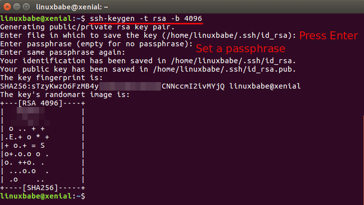 Generate New Openssh Key Ubuntu