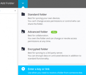 bittorrent sync link device greyed out