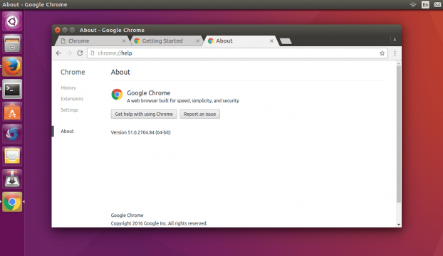 google chrome install ubuntu 16.04
