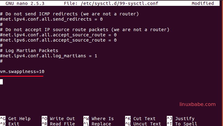 speed up Ubuntu 16.04 adjust swappiness