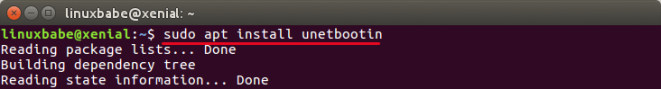 unetbootin ubuntu space used to preserve