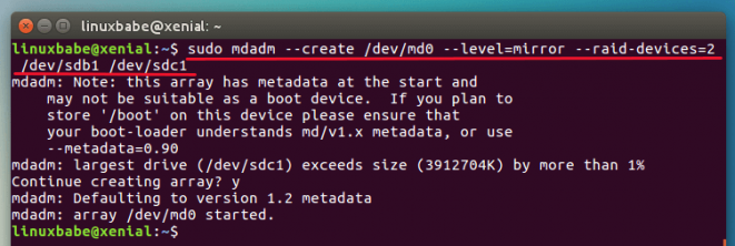 linux softraid setup which drives are mirrors