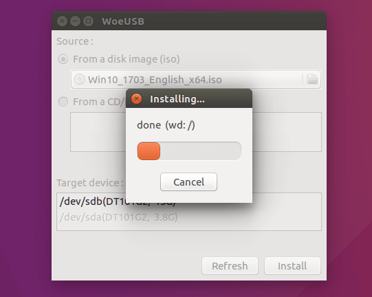 Debian install usb stick windows 10