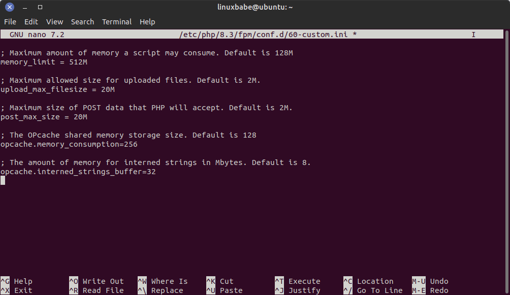 ubuntu 24.04 improve php8.3 performance