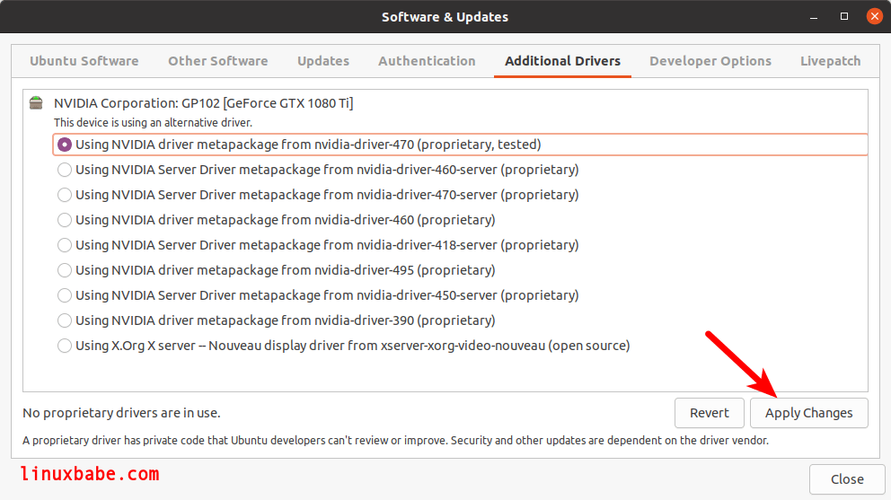 Nvidia Driver Ubuntu 20 04