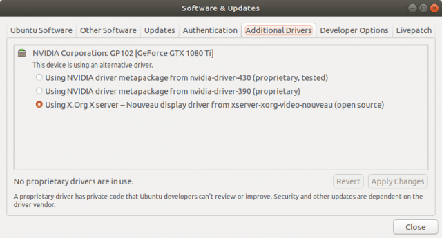 ubuntu 20.04 nvidia driver