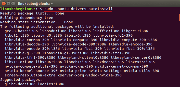 ubuntu 18.04 how to install nvidia drivers