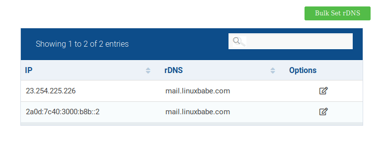 mail server reverse DNS record