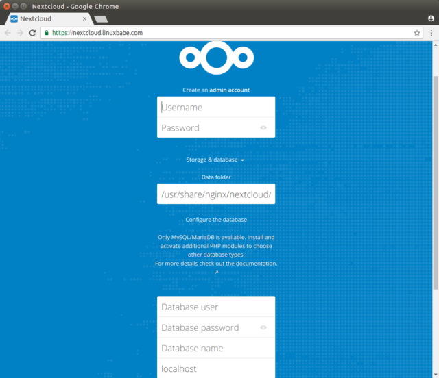 Установка и настройка nextcloud centos 8