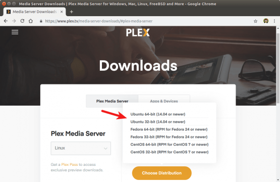 plex media server linux mint mount nas