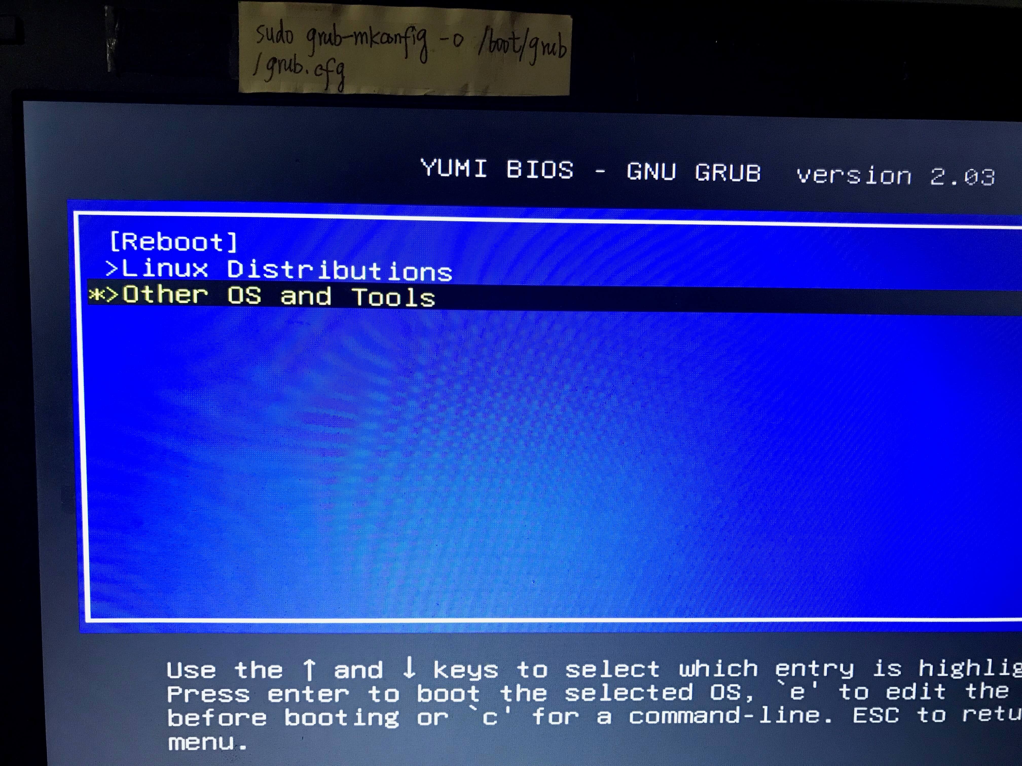 install linux from grub on usb