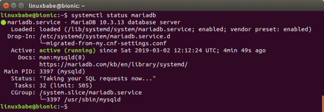 Как установить mariadb ubuntu