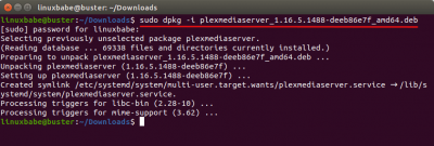 ubuntu plex media server command line