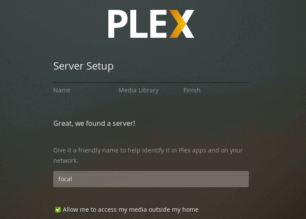 plex media server setup wizard
