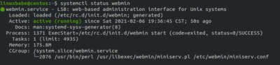centos install webmin