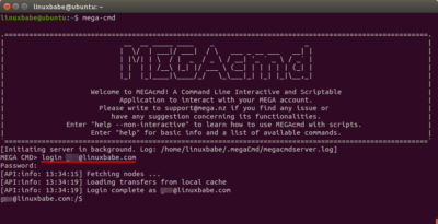 megasync linux commandline