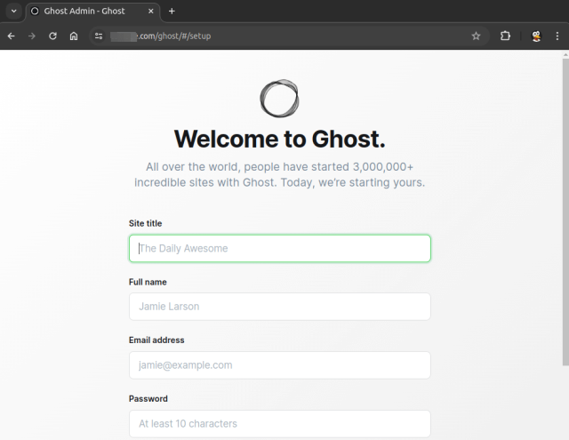 ghost setup wizard - LinuxBabe